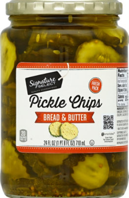 Signature SELECT Pickle Chips Bread & Butter Fresh Pack - 24 Fl. Oz. - Image 2