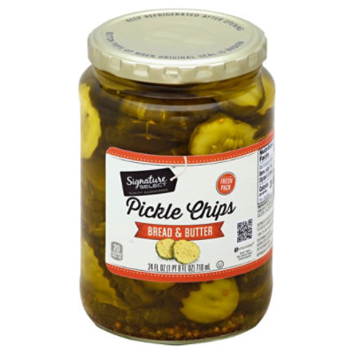Signature SELECT Pickle Chips Bread & Butter Fresh Pack - 24 Fl. Oz.
