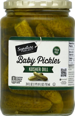 Signature SELECT Pickles Kosher Dill Baby Fresh Pack - 24 Fl. Oz. - Image 2