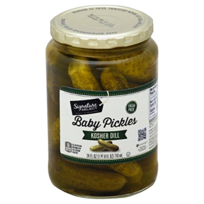 Signature SELECT Pickles Kosher Dill Baby Fresh Pack - 24 Fl. Oz. - Image 1