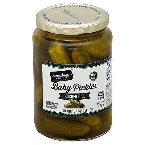 Signature SELECT Pickles Kosher Dill Baby Fresh Pack - 24 Fl. Oz.
