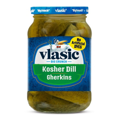 Vlasic Keto Friendly Kosher Dill Gherkins Pickles - 16 Fl Oz - Image 1