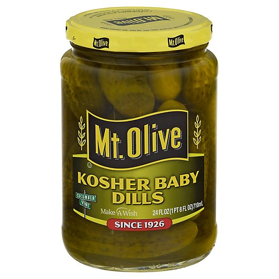 Mt. Olive Pickles Baby Kosher Dills - 24 Fl. Oz.