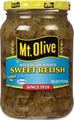 Mt. Olive No Sugar Added Relish Sweet - 16 Fl. Oz. - Image 1