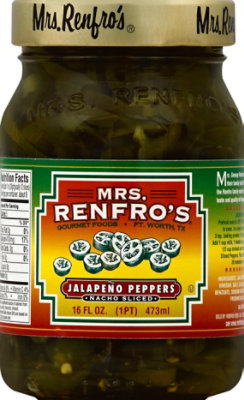 Mrs.Renfros Peppers Jalapeno Nacho Sliced - 16 Fl. Oz. - Image 2