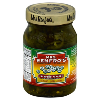 Mrs.Renfros Peppers Jalapeno Nacho Sliced - 16 Fl. Oz. - Image 1