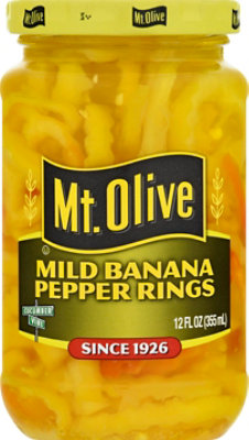 Mt. Olive Pepper Rings Banana Mild - 12 Fl. Oz. - Image 1