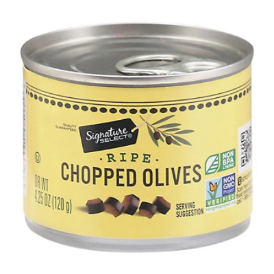  Signature SELECT Olives Chopped Ripe Can - 4.25 Oz 