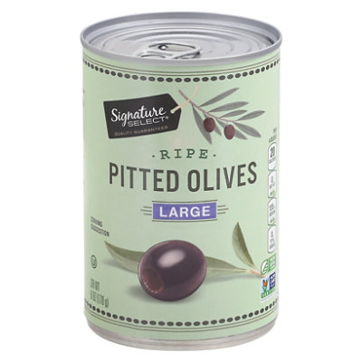 Signature SELECT Olives Pitted Ripe Large Can - 6 Oz - Shaws