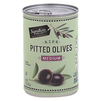 Signature SELECT Olives Pitted Ripe Medium Can - 6 Oz - Image 3