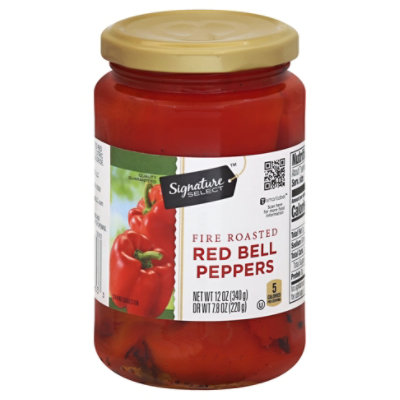 Signature SELECT Fire Roasted Red Peppers - 12 Oz - Image 1