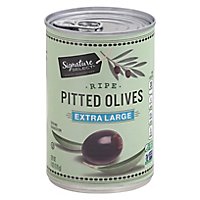 Signature SELECT Olives Pitted Ripe Extra Large Can - 6 Oz - Image 1
