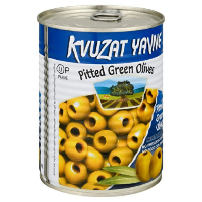 Kvuzat Yavne Pitted Green Olives - 19 Oz - Image 1