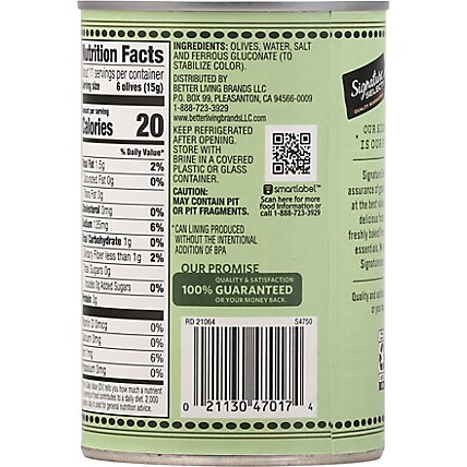 Signature SELECT Olives Pitted Ripe Small Can - 6 Oz - Image 6