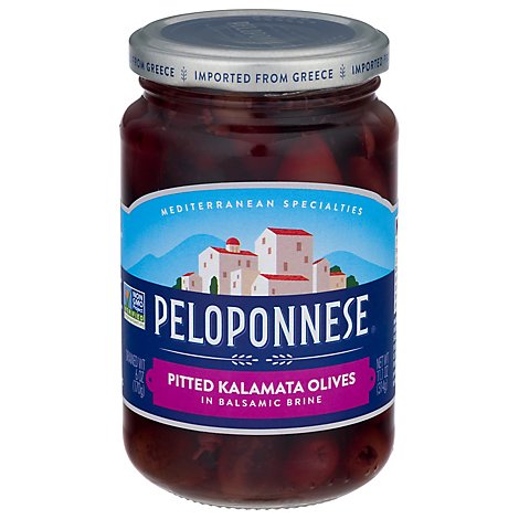 Peloponnese Gourmet Olives Black Pitted Kalamata - 11.1 Oz