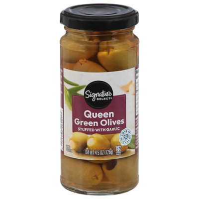 Signature SELECT Olives Stuffed Garlic - 4.5 Oz - Image 1