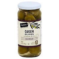 Signature SELECT Olives Stuffed Garlic - 4.5 Oz - Image 1