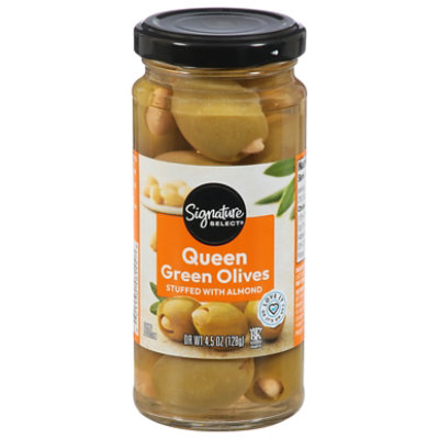 Signature SELECT Olives Stuffed Almond - 4.5 Oz - Image 1