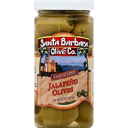 Santa Barbara Olive Co. Olives Hand Stuffed Jalapeno - 5 Oz - Image 2