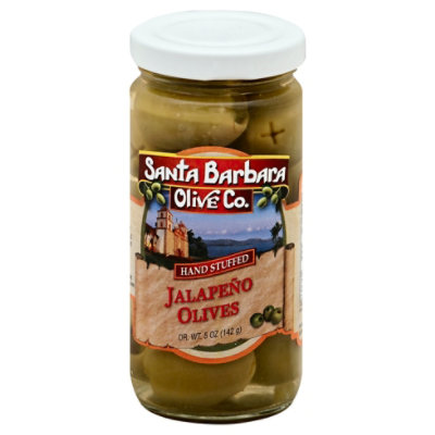 Santa Barbara Olive Co. Olives Hand Stuffed Jalapeno - 5 Oz - Image 1