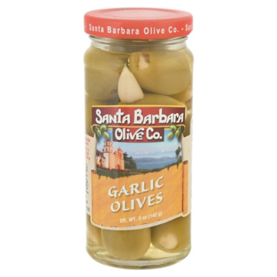 Santa Barbara Olive Co. Olives Hand Stuffed Garlic - 5 Oz