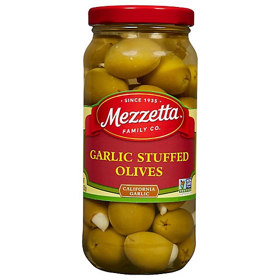 Mezzetta Olives Stuffed Garlic - 10 Oz