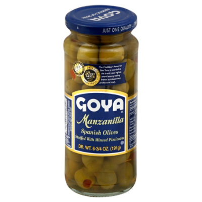 Goya Olives Spanish Manzanilla - 6.75 Oz - Image 1