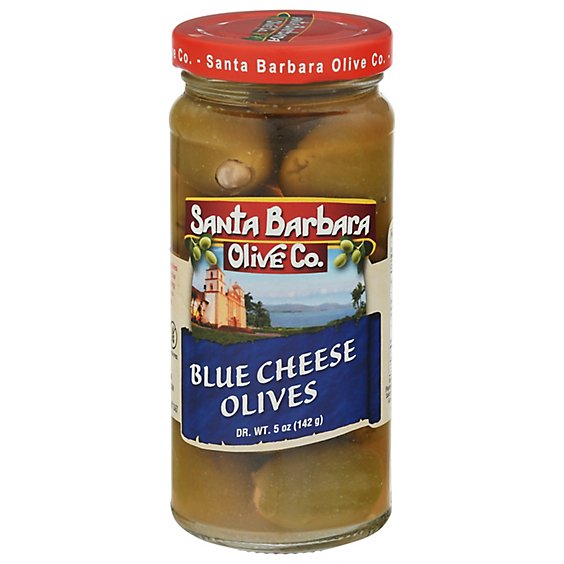 Santa Barbara Olive Co. Olives Hand Stuffed Bleu Cheese - 5 Oz