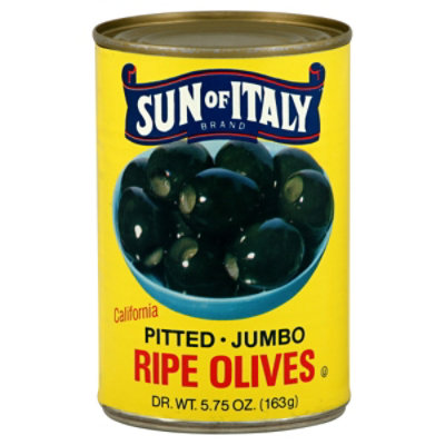 Sun of Italy Olives Extra Large Pitted Ripe - 5.75 Oz