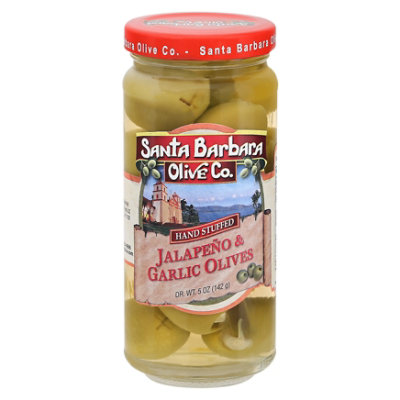 Santa Barbara Olive Co. Olives Hand Stuffed Jalapeno & Garlic - 5 Oz - Image 3