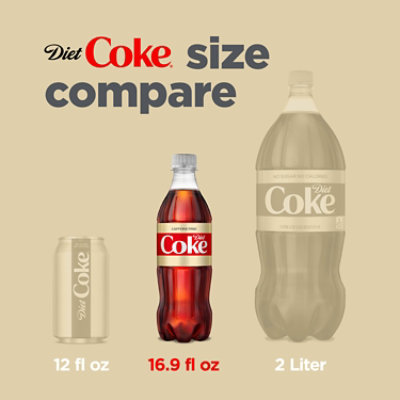 Diet Coke Soda Pop Cola Caffeine Free - 6-16.9 Fl. Oz. - Image 4