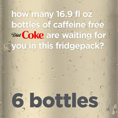 Diet Coke Soda Pop Cola Caffeine Free - 6-16.9 Fl. Oz. - Image 5