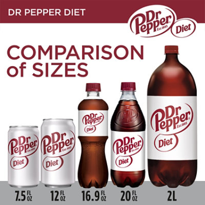 Dr Pepper Diet Soda Bottle - 6-0.5 Liter - Image 3