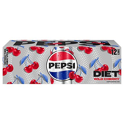Pepsi Soda Diet Wild Cherry - 12-12 Fl. Oz. - Image 1