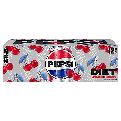 Pepsi Soda Diet Wild Cherry - 12-12 Fl. Oz.