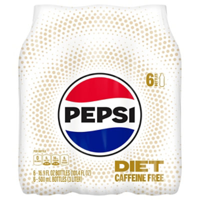 Pepsi Soda Diet Caffeine Free - 6-16.9 Fl. Oz. - Image 1