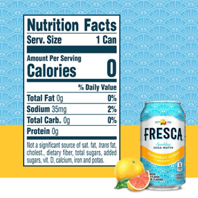 Fresca Soda Flavored Sparkling Sugar Free Zero Calorie Original Citrus In Can - 12-12 Fl. Oz. - Image 5