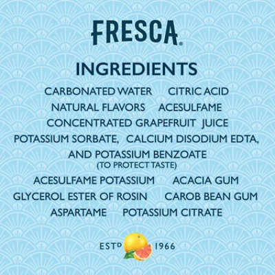 Fresca Soda Flavored Sparkling Sugar Free Zero Calorie Original Citrus In Can - 12-12 Fl. Oz. - Image 2