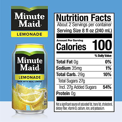 Minute Maid Juice Lemonade Cans - 12-12 Fl. Oz. - Image 4