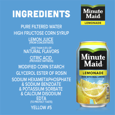 Minute Maid Juice Lemonade Cans - 12-12 Fl. Oz. - Image 5