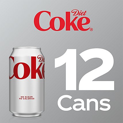 Diet Coke Soda Pop Cola 12 Count - 12 Fl. Oz. - Image 5