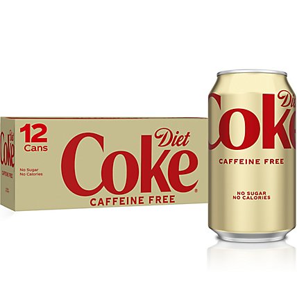 Diet Coke Soda Pop Cola Caffeine Free 12 Count - 12 Fl. Oz. - Image 2