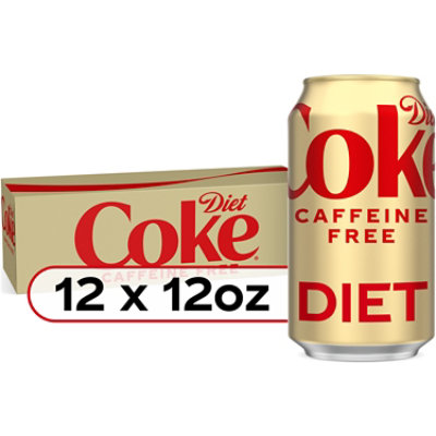 Diet Coke Soda Pop Cola Caffeine Free 12 Count - 12 Fl. Oz. - Image 1