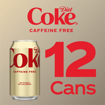 Diet Coke Soda Pop Cola Caffeine Free 12 Count - 12 Fl. Oz. - Image 4