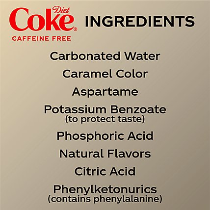 Diet Coke Soda Pop Cola Caffeine Free 12 Count - 12 Fl. Oz. - Image 5