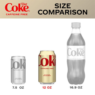 Diet Coke Soda Pop Cola Caffeine Free 12 Count - 12 Fl. Oz. - Image 3