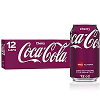 Coca-Cola Soda Pop Flavored Cherry - 12-12 Fl. Oz. - Image 2