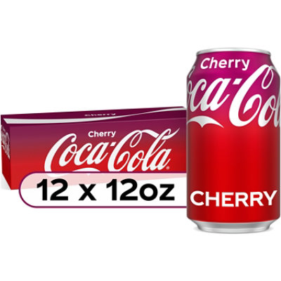 Coca-Cola Soda Pop Flavored Cherry - 12-12 Fl. Oz. - Image 2