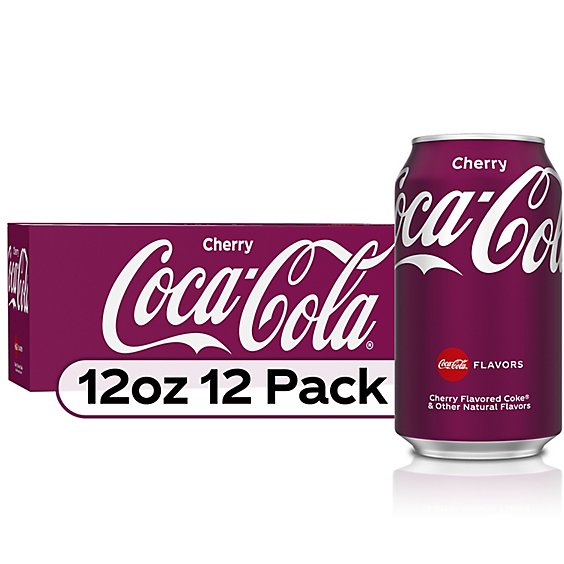 Coca-Cola Soda Pop Flavored Cherry - 12-12 Fl. Oz.