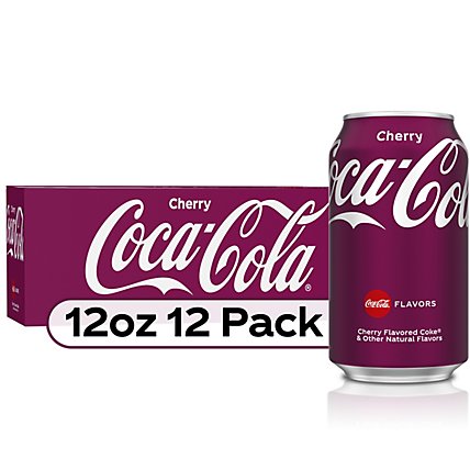 Coca-Cola Soda Pop Flavored Cherry - 12-12 Fl. Oz. - Image 1